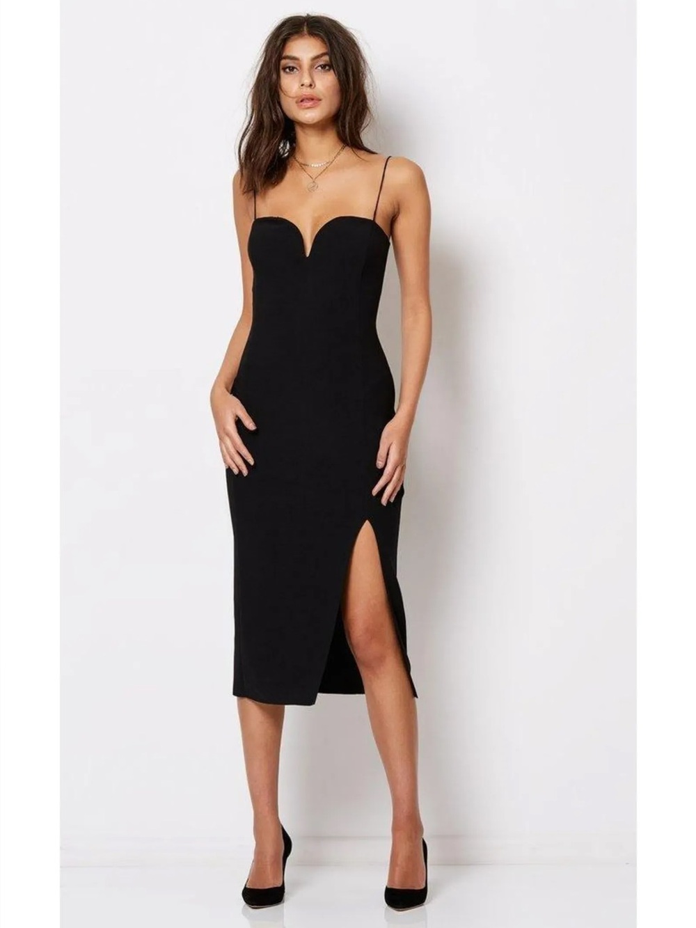 Bec & Bridge Dreamgirl sweetheart Spaghetti-Strap Midi Dress